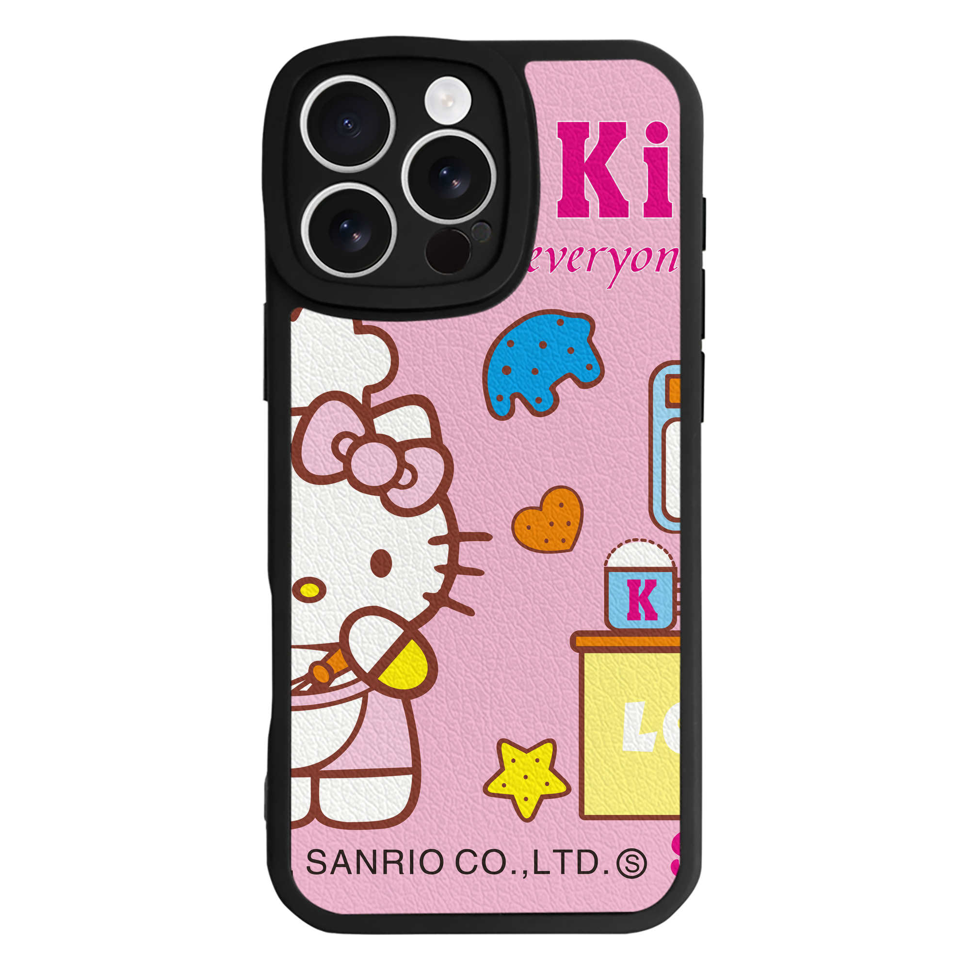 （画像用） Hello Kitty ハローキティ 【iPhone 16シリーズ対応】シリコンスマホケース（レザー調） 材質：シリコン